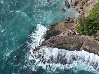 water flowing over rocks