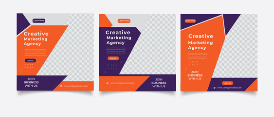 Creative business marketing banner for social media post template