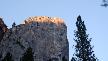 sunset lights over the mountains