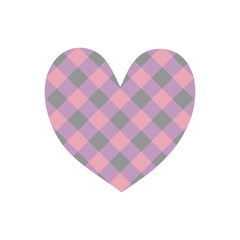 Beautiful heart. Vector flat illustration. Valentine's Day.