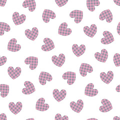 Seamless pattern with hearts . Vector illustration. Valentine's Day.	