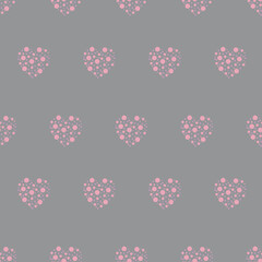 Seamless pattern with hearts . Vector illustration. Valentine's Day.
