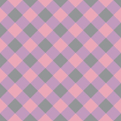 Pink , purple and grey rhombuses seamless pattern. Vector illustration.