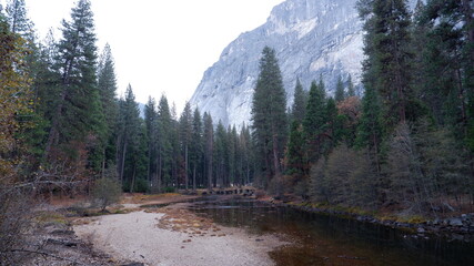 Fototapeta na wymiar Mountains and forest in Yosemite