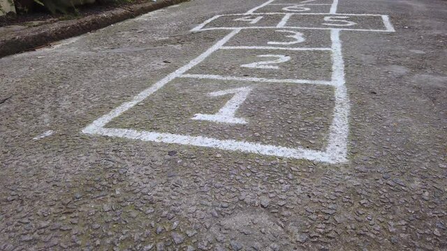 hopscotch game, very popular in rio de janeiro Brazil.