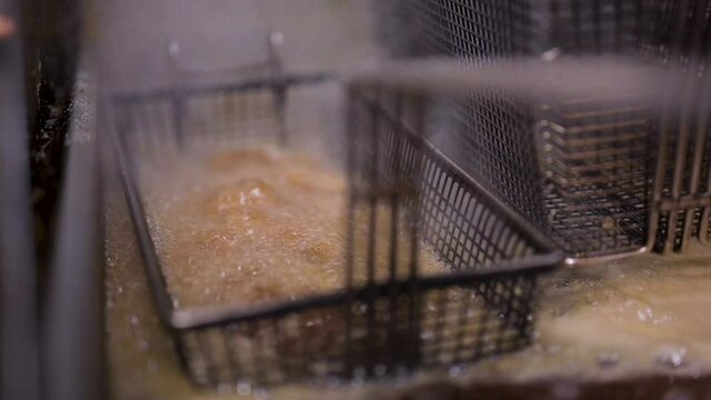 Deep fryer in Asian Restaurant