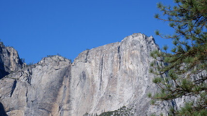 Fototapeta na wymiar El Capitan rocks in Yosemite. Rocks and mountains