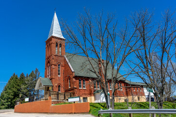 St. Patrick Irish Catholic Church constructed in 1830 in Brampton, Ontario, Canada.