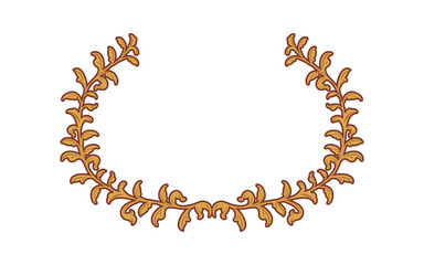 フレーム素材、手描きのナチュラルなリーフフレーム