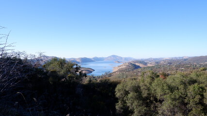 Fototapeta premium Lake and island view from mountains