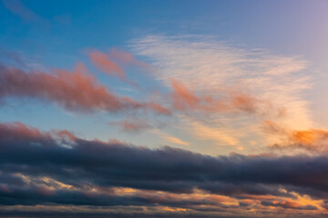 Beautiful dawn sky background texture