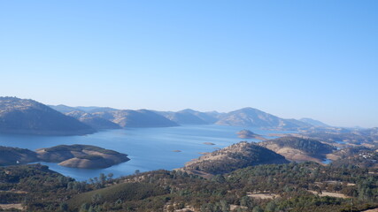 Lake and island view from mountains