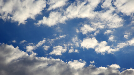 white clouds in the blue sky