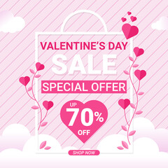 Flat design valentine's day sale