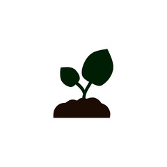 Vector illustration of plant growing from a tree