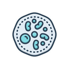 Color illustration icon for cell