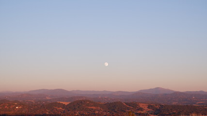 Moon over the mountains