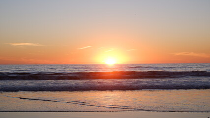 Fototapeta premium Sunset in Santa Monica Beach