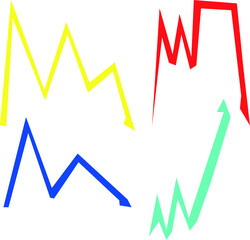 heart beat graph economic up and down