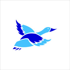 logo goose icon templet vector wing animal economy