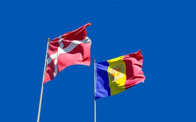 Flags of Denmark and Andorra.