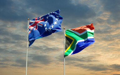 Flags of SAR African and Cook Island.