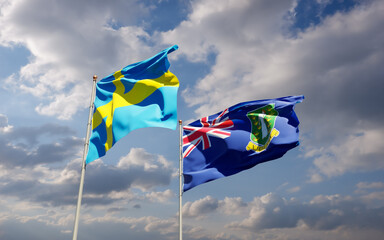 Flags of Sweden and British Virgin Islands.