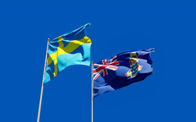 Flags of Sweden and Cayman Islands.