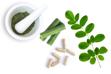 Moringa herbal medicine capsule