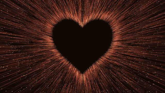 Heart particle blast background with beautiful color combination
