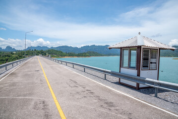 Beautiful road on the Dam in Thailand