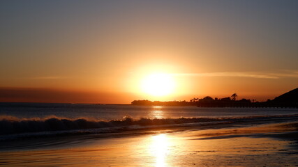Sunset view in Malibu Beach
