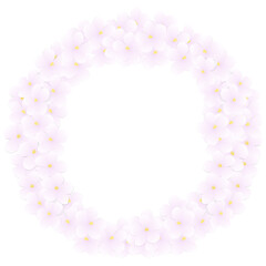 Vector illustration of pink wreath