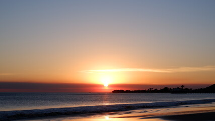 Obraz premium Sunset view in Malibu Beach