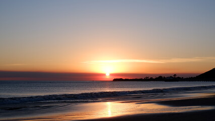 Obraz premium Sunset view in Malibu Beach