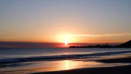 Obraz premium Sunset view in Malibu Beach