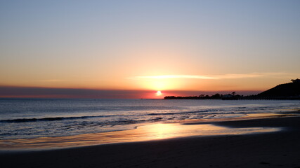 Obraz premium Sunset view in Malibu Beach