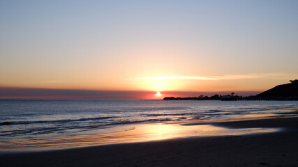 Sunset view in Malibu Beach