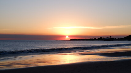 Sunset view in Malibu Beach