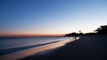 Sunset and oceans in Malibu Beach