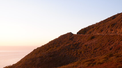 Ocean drive between mountains