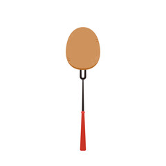 Potato on a fork isolated on white background. Potato vector.
