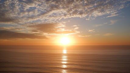 Pacific ocean and sunset