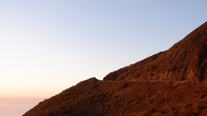 Ocean drive between mountains