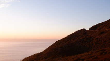 Ocean drive between mountains