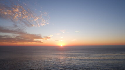 Pacific ocean and sunset