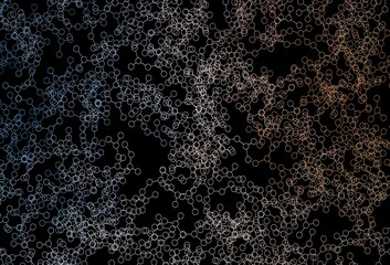 Dark Blue, Yellow vector background with forms of artificial intelligence.