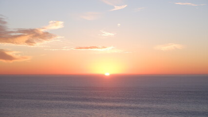 Pacific ocean and sunset