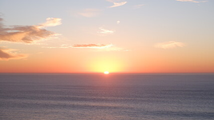 Pacific ocean and sunset