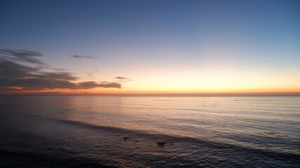 Pacific ocean and sunset